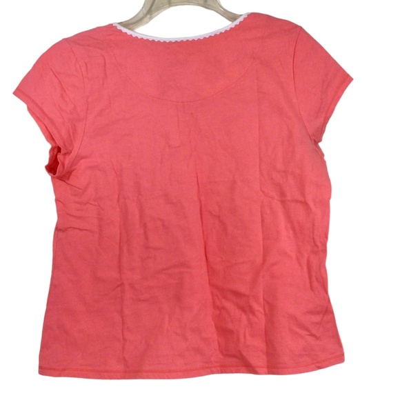 Moon Dance Womens Short Sleeve Pink Top M - Picture 2 of 3